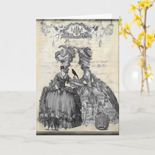 Halloween Ball Karte (Gelbe Blume)