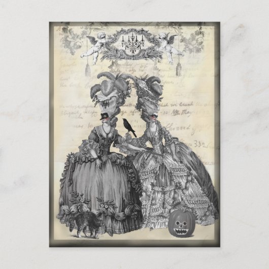 Halloween Ball Postkarte (Vorderseite)