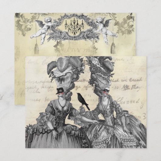 Halloween Ball Postkarte (Vorne/Hinten)