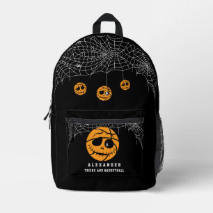 Halloween Ball Trick oder Basketball Geburtstag Bedruckter Rucksack