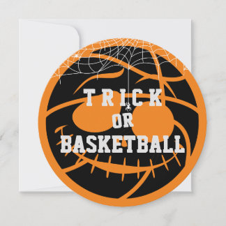 Halloween Ball Trick oder Basketball Geburtstag Einladung