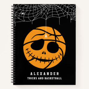 Halloween Ball Trick oder Basketball Geburtstag Notizblock