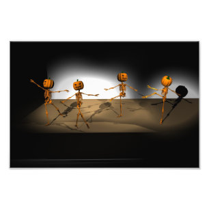 Halloween Ballet Dancing Pumpkins Fotodruck