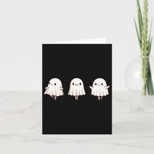 Halloween Ballet Ghost Ballet Tänzer Spooky Tanz Karte