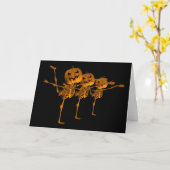 Halloween Ballet Skeleton Dancers Karte (Gelbe Blume)