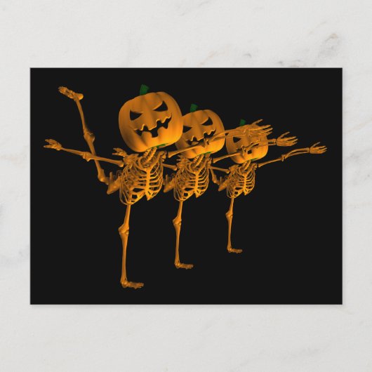 Halloween Ballet Tanzskelette Postkarte (Vorderseite)