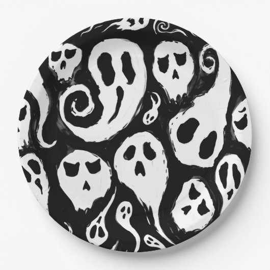 Halloween Ballon Pappteller (Vorderseite)