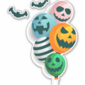 Halloween Balloons Aufkleber (Vorderseite)
