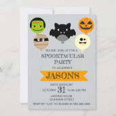 Halloween Balloons Playful Birthday Party Einladung (Vorderseite)