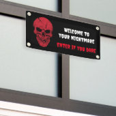 Halloween-Banner, beängstigender Skelettschädel Banner (Äußeres Gebäude)