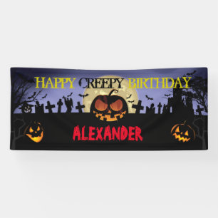 Halloween Banner - Creepy Pumpkin Banner