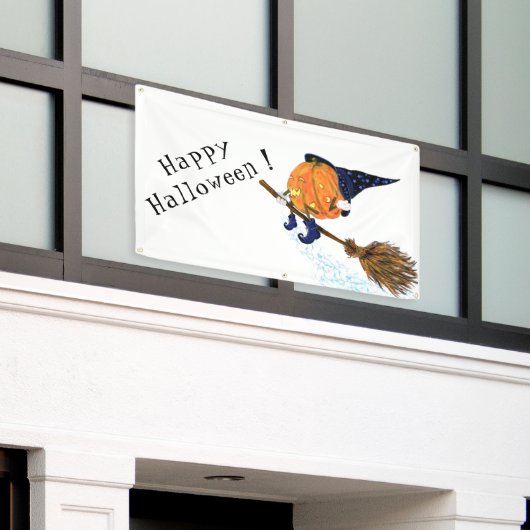 Halloween Banner Hexenkürbis (Äußeres Gebäude)