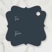 Halloween-Banner mit Kürbissen und Geistern -  Geschenkanhänger (Rückseite)