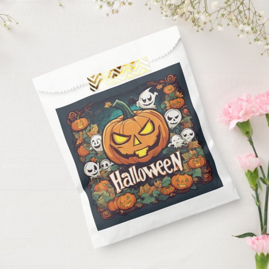 Halloween-Banner mit Kürbissen und Geistern - Geschenktütchen (Versiegelt)