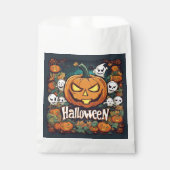 Halloween-Banner mit Kürbissen und Geistern - Geschenktütchen (Vorderseite)