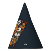 Halloween-Banner mit Kürbissen und Geistern -  Partyhütchen (Rechts)