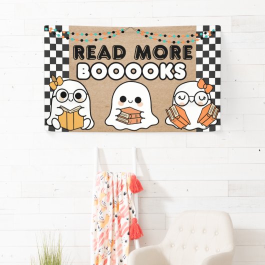Halloween Banner School Library Classroom Ghosts (Insitu)