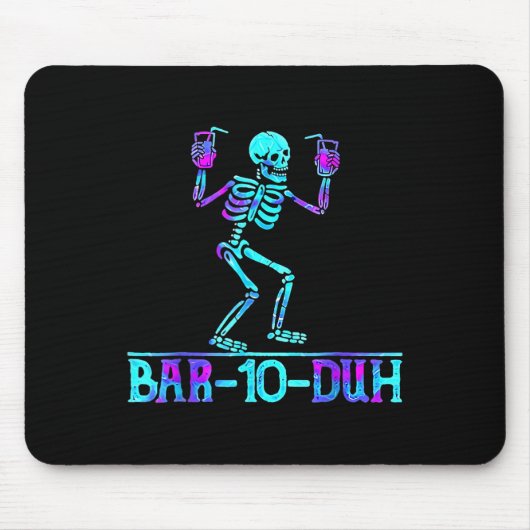 Halloween Bar 10 Duh Skeleton Trinkkostüm Mousepad (Vorne)