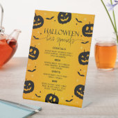 Halloween Bar Specials Pumpkin & Bats Sockelschild (In Situ)