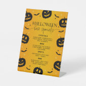 Halloween Bar Specials Pumpkin & Bats Sockelschild (Vorderseite)