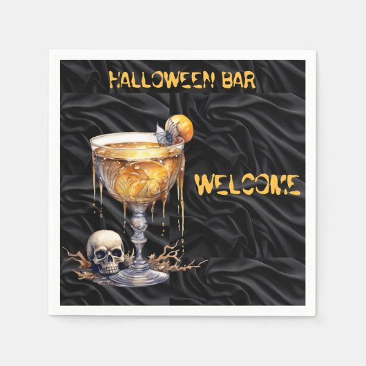 Halloween Bar Welcome Serviette (Vorderseite)