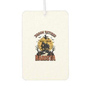 Halloween-Barista-Shirt Lustiger Hexen-Kaffee-Wort Autolufterfrischer