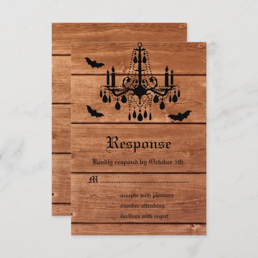 Halloween Barn Chandelier UAWG RSVP Karte (Vorne/Hinten)