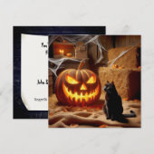 Halloween Barn Party Einladung (Vorne/Hinten)