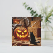 Halloween Barn Party Einladung (Stehend Vorderseite)