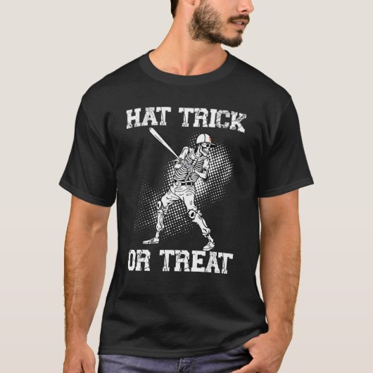 Halloween Baseball Costume Baseball Player Trick O T-Shirt (Vorderseite)