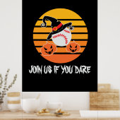 Halloween Baseball Halloween Witch Hat Pumpkin Poster (Küche)