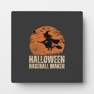 Halloween-Baseball-Macher Vintage-Hexen-Grafik Fotoplatte