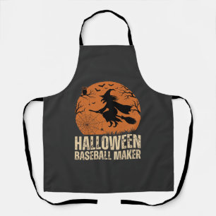 Halloween-Baseball-Macher Vintage-Hexen-Grafik Schürze