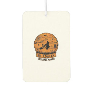 Halloween Baseball Maker Fliegende Hexe Holzmond Autolufterfrischer