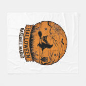 Halloween Baseball Maker Fliegende Hexe Holzmond  Fleecedecke (Vorderseite (Horizontal))