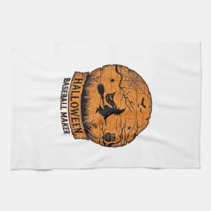 Halloween Baseball Maker Fliegende Hexe Holzmond Geschirrtuch