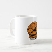 Halloween Baseball Maker Fliegende Hexe Holzmond Kaffeetasse (Vorderseite Links)
