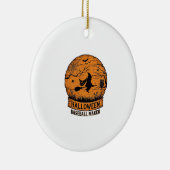 Halloween Baseball Maker Fliegende Hexe Holzmond Keramik Ornament (Rechts)