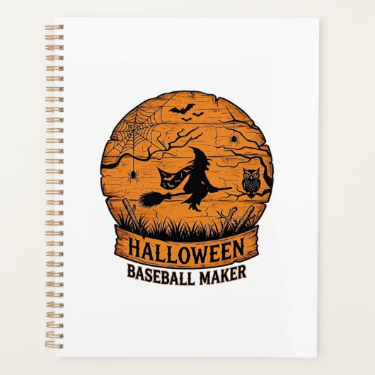 Halloween Baseball Maker Fliegende Hexe Holzmond Planer (Vorderseite)