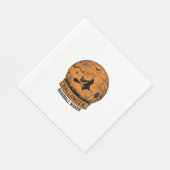Halloween Baseball Maker Fliegende Hexe Holzmond Serviette (Ecke)