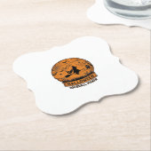 Halloween Baseball Maker Fliegende Hexe Holzmond Untersetzer (angewinkelt)