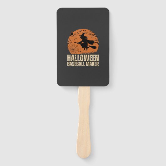 Halloween Baseball Maker Vintage Hexen Grafik Fächer (Vorderseite)
