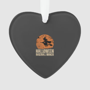 Halloween Baseball Maker Vintage Hexen Grafik Ornament