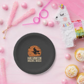 Halloween Baseball Maker Vintage Hexen Grafik Pappteller (Party)