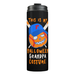 Halloween Baseball Opa für Großvater Opa Thermosbecher