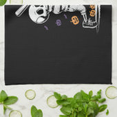 Halloween Baseball Skeleton Hitting Geschirrtuch (Gefaltet)