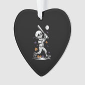 Halloween Baseball Skeleton Hitting Ornament (Vorderseite)