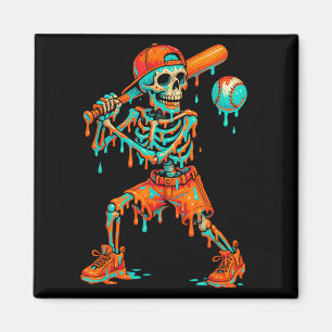 Halloween Baseball Skelett Eis Drip Basebal Magnet