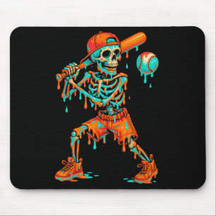 Halloween Baseball Skelett Eis Drip Basebal Mousepad