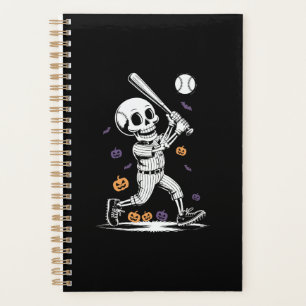 Halloween Baseball Skelett Schlägt Planer